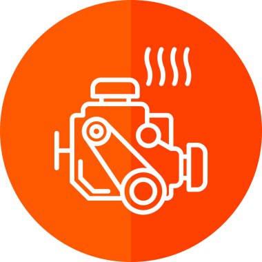 motor simgesi, vektör illüstrasyonu basit tasarım