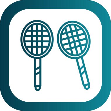 Tenis raketi simgesi beyaz