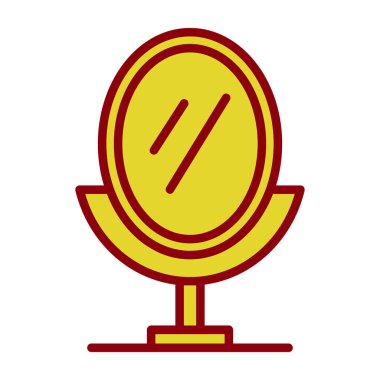 ayna simgesi, ağ basit illüstrasyon