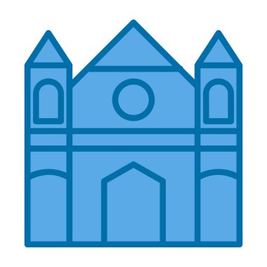Kiliseye. Web simgesi basit illüstrasyon