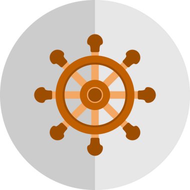 Direksiyon ikonu. Web için basit bir tekerlek vektör simgesi çizimi                    