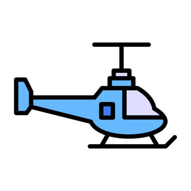 Helikopter. Web simgesi basit illüstrasyon