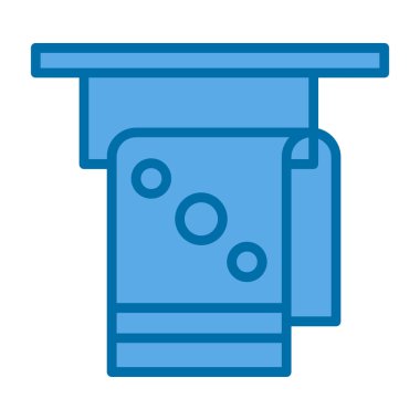 Havlu simgesi, vektör illüstrasyonu basit tasarım