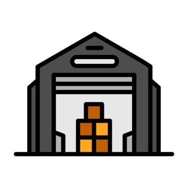 Depo simgesi vektör illüstrasyonu