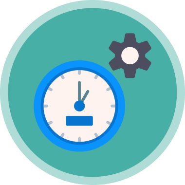 zaman yönetimi düz vektör simgesi