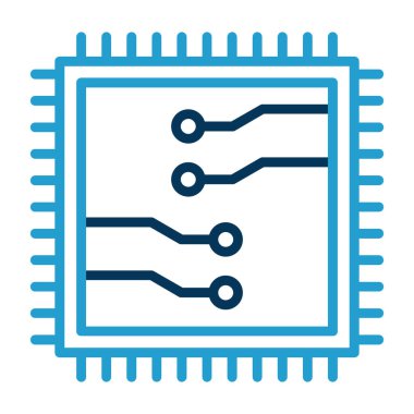çip simgesi, vektör illüstrasyonu basit tasarım