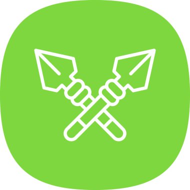 Mızrak logo vektör illüstrasyonu