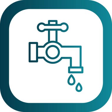 Musluk simgesi izole edilmiş vektör illüstrasyonu  