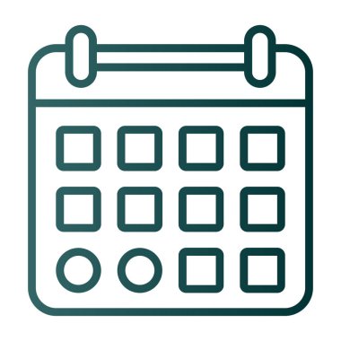 Takvim simgesi, vektör illüstrasyonu basit tasarım