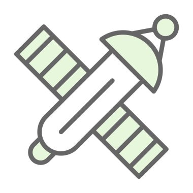 uydu simgesi, vektör illüstrasyonu basit tasarım