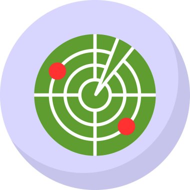Radar modern simgesinin vektör illüstrasyonu              