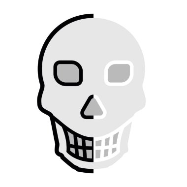 Kafatası simgesi, basit tarzı