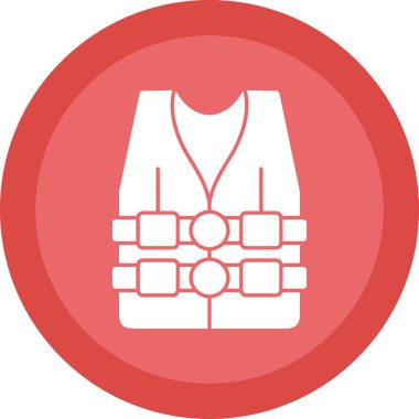 Can yeleği simgesi, vektör illüstrasyonu basit tasarım