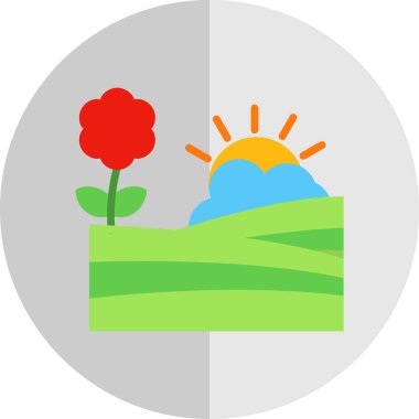 çiçek simgesi vektör illüstrasyonu