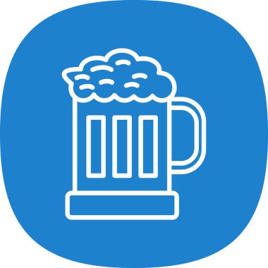 Bir bardak bira ikonu, vektör illüstrasyonu basit tasarım