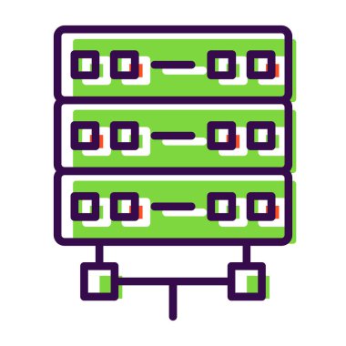 sunucu simgesi, vektör illüstrasyonu basit tasarım