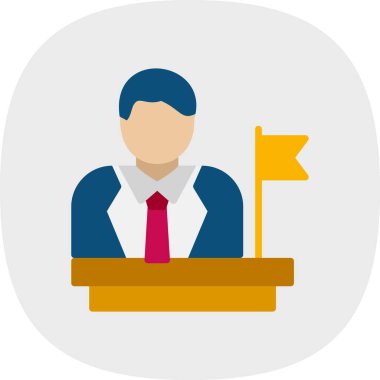 Office bir işadamı vektör çizim.