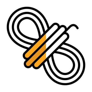 İp düz simgesinin vektör illüstrasyonu