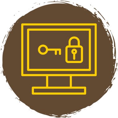 Kilit. Web simgesi basit illüstrasyon