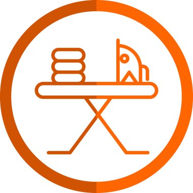 Ütü tahtası simgesi illüstrasyonu 