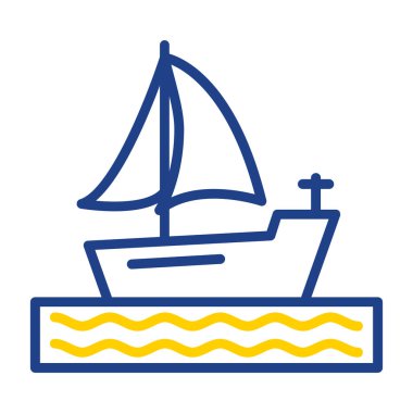 tekne ikonu vektör illüstrasyonu