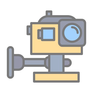 Eylem Kamerası simgesi, vektör illüstrasyonu basit tasarım