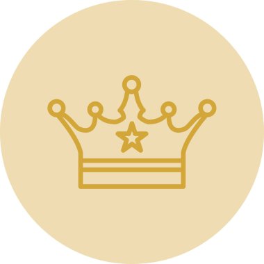 Taç ikonu. vektör illüstrasyonu 