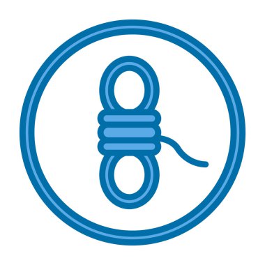 İp düz simgesinin vektör illüstrasyonu