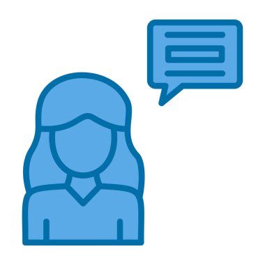 Kadın Kullanıcı simgesi vektör illüstrasyonu