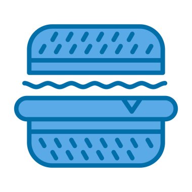 Hamburger. Web simgesi basit illüstrasyon