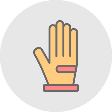 eldiven ağ ikonu vektör illüstrasyonu 