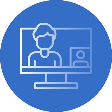 Bilgisayar. Web simgesi basit illüstrasyon