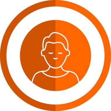 Erkek avatar kutsal kişilerin resmi, vektör çizim