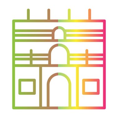 Bina. Web simgesi basit illüstrasyon