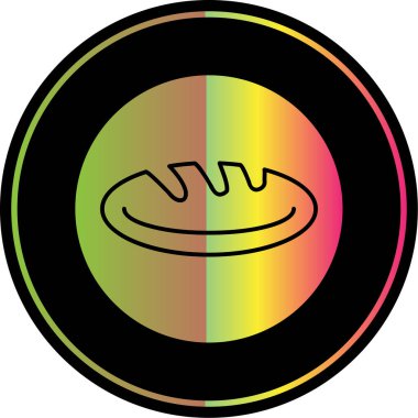 Ekmek. Web simgesi basit illüstrasyon                