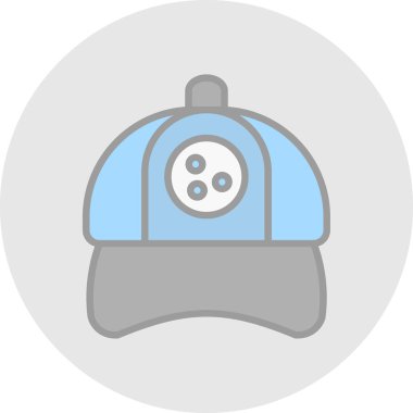 Beyzbol kaskının izole edilmiş tek bir ikonunun vektör çizimi.