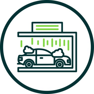 araba yıkama ikonu vektör illüstrasyonu