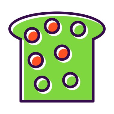 Ekmek simgesi, vektör illüstrasyonu 