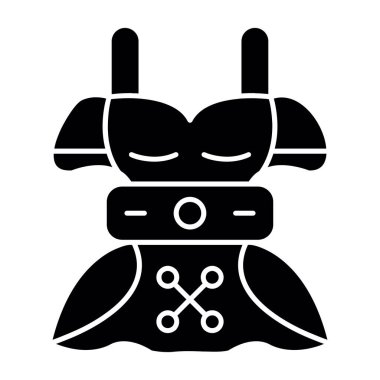 Bavyera Dirndl elbise, vektör illüstrasyonu