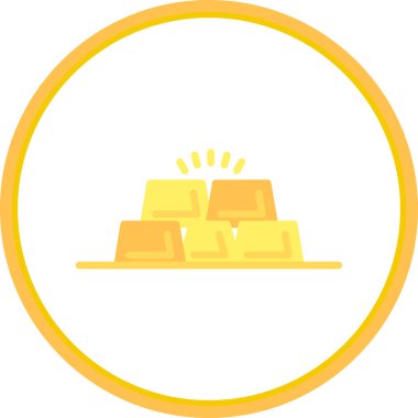 altın çubuk simgesi, vektör illüstrasyonu basit tasarım