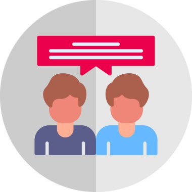 Sohbet web simgesi, basit vektör illüstrasyonu