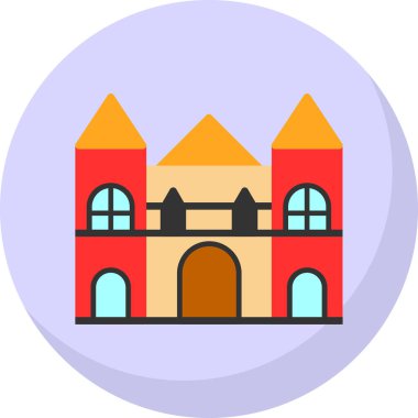 Bina. Web simgesi basit illüstrasyon