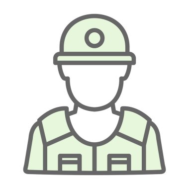 işçi avatar karakter ikon vektör illüstrasyon tasarımı