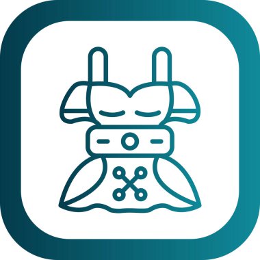 Bavyera Dirndl elbise, vektör illüstrasyonu