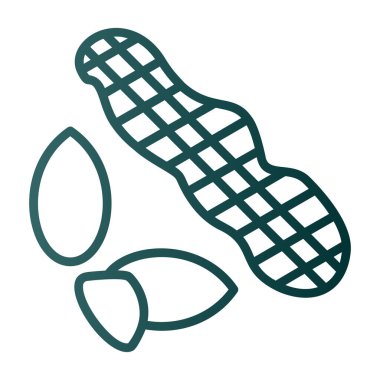 Yer fıstığı web simgesi, vektör illüstrasyonu