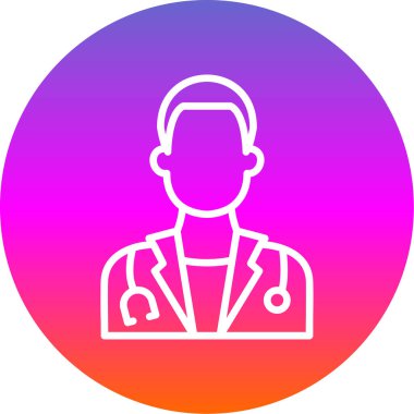 Doktor simgesi vektör çizimi basit tasarım arkaplanı 