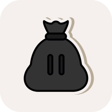 para çantası simgesi tasarımı vektör çizimi