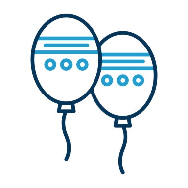 Balon simgesinin vektör illüstrasyonu 