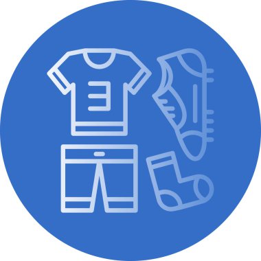 Futbol forması düz simge, vektör çizimi basit tasarım