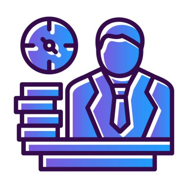 Yönetici renk ikonu vektör illüstrasyonu